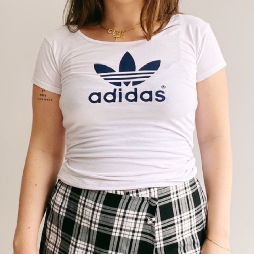 Adidas Brand Baby Tee in white stretch - Picture 1 of 4